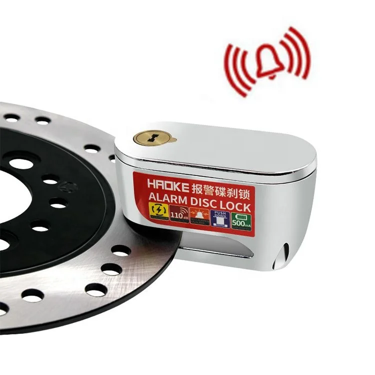 Quick keyless bicycle lock water proof USB rechargeable disc brake lock 110 db Anti theft alarm lock