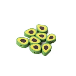 Hobbyworker Avocado Fruit Clay Loose Beads for Handmade DIY Bracelet Necklace Jewelry Making Accessories B0250