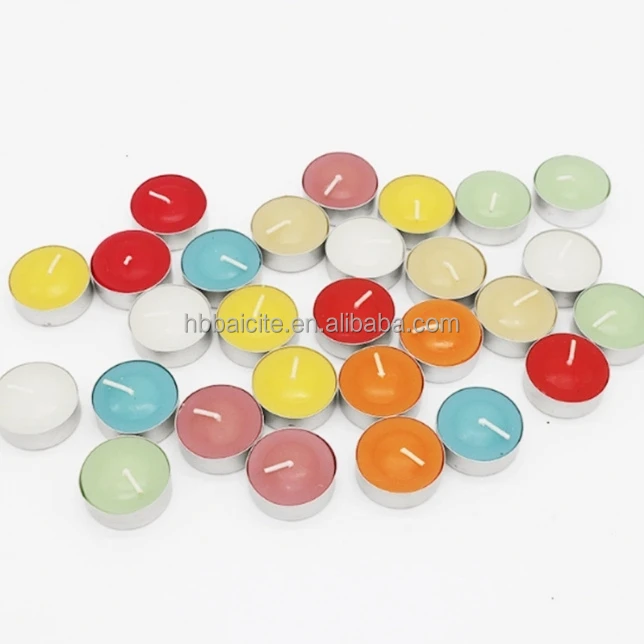 8-23g 100pcs/bag Round Shape Paraffin Soy Wax Scented Tea Light Candle