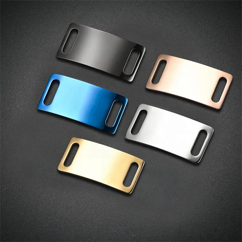 Blank Name Laser logo metal Dog Tags Stainless Steel ID Dog Tags Metal Dog Tag Necklaces