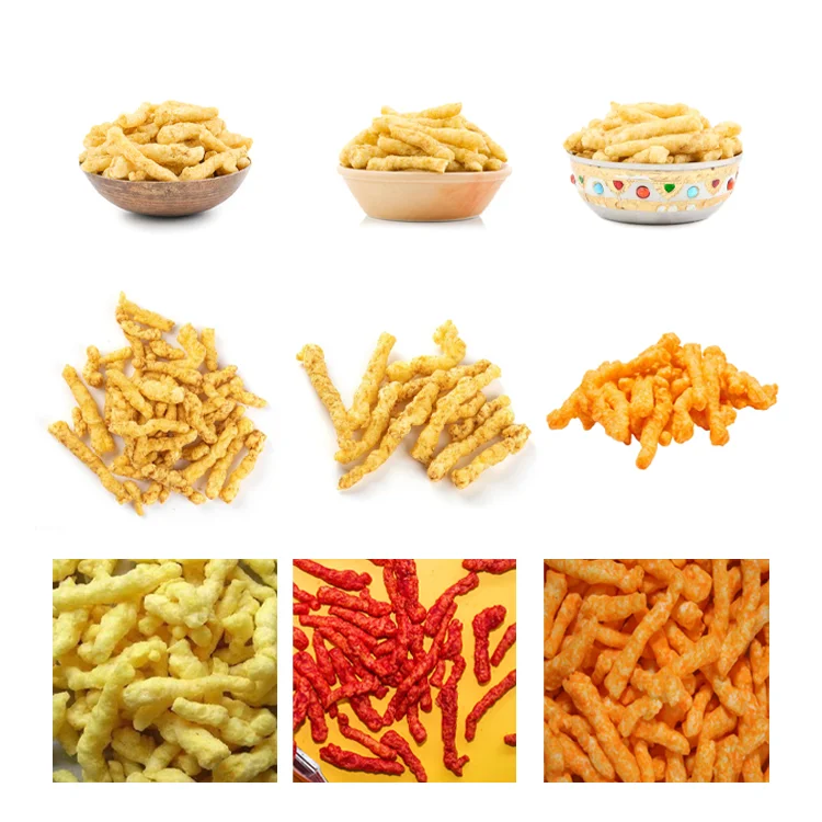 Cheetos Naks Kurkure Tortilla Chips Production Line Roasted Kurkure Frying Machine