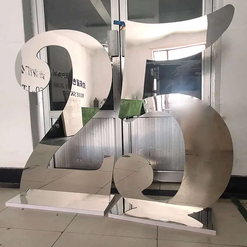 Large Laser Cut Numbers Acrylic Mirror Gold 3Ft 4Ft Birthday Free Standing Big for Parties Wedding