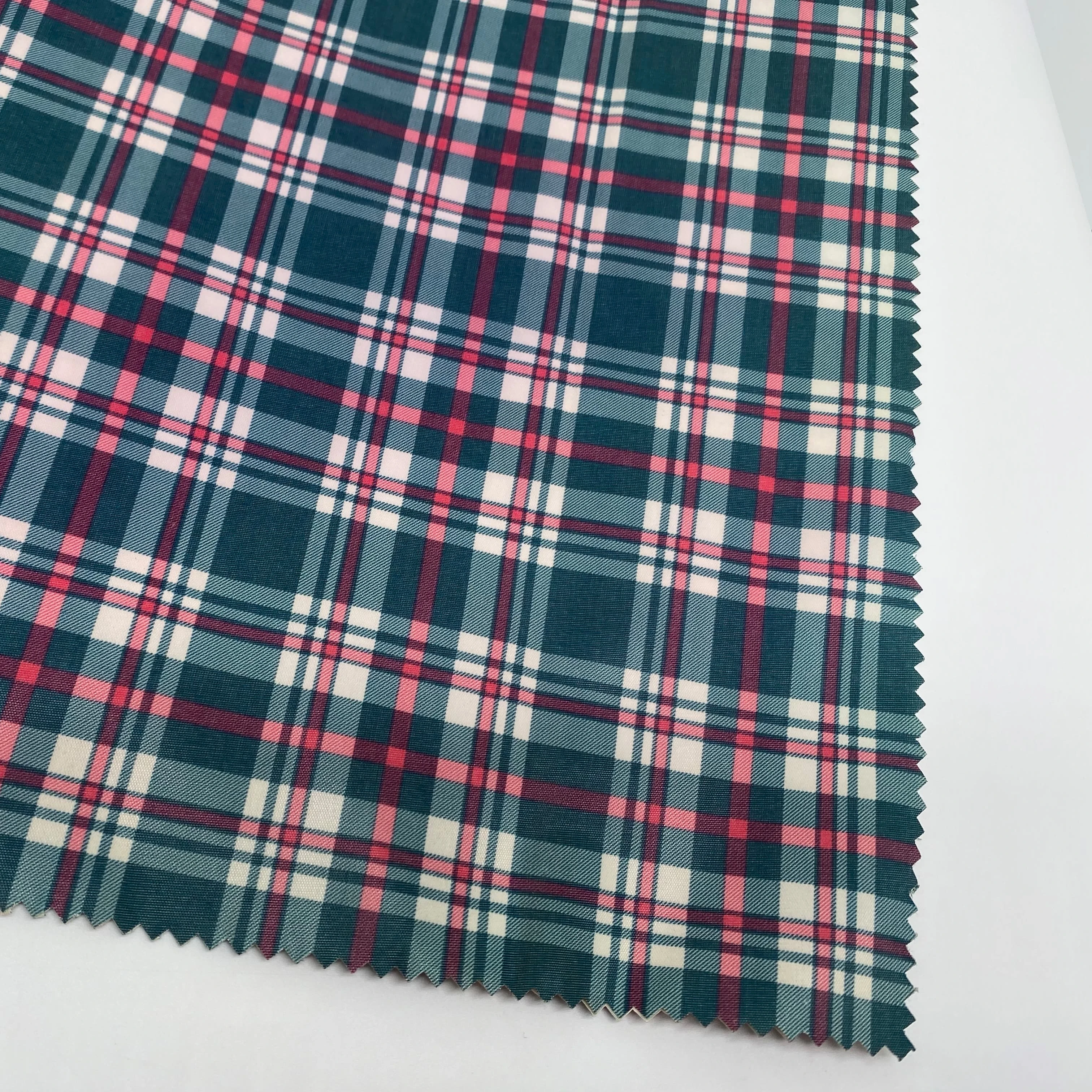 Color Customization Plaid 190T PVC Coating  WR And Windproof Polyester Fabric For Rain-wear/Raincoat/Poncho