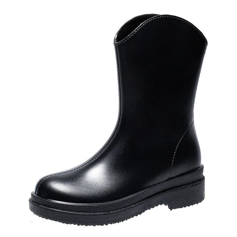 black yellow PVC rain boots women shoes waterproof female water shoes size 36-41