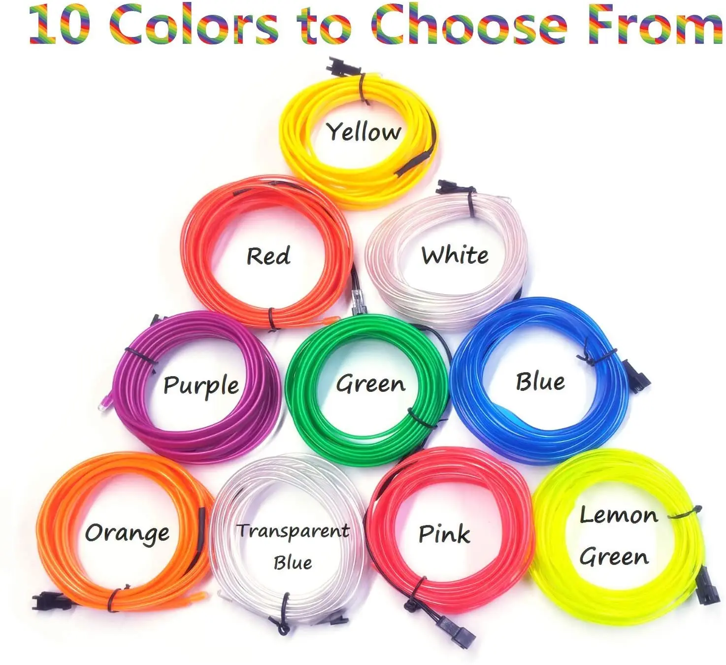 EL Car Styling Cold Light Ambience Lamp Line Car Lights Neon Car LED RGB Neon Interior Atmosphere Light Strip