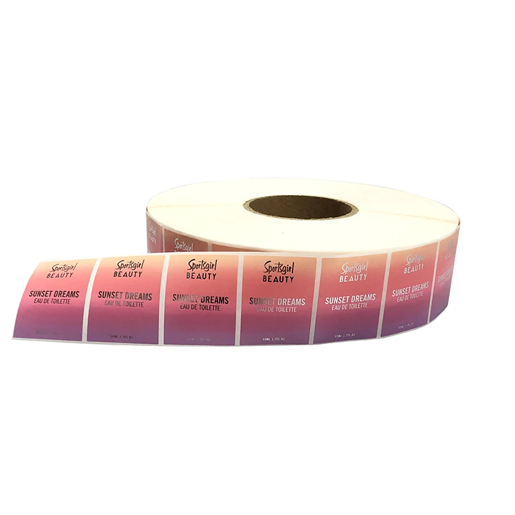 Customized Vinyl Adhesive Logo Sticker Paper Printing Cosmetic  Bottle Labels Bottle Sticker