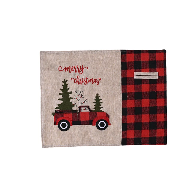 Wholesale New Arrival Lattice Car Tablecloth Home Table Decoration Buffalo Plaid Placemat For Christmas Table Mat