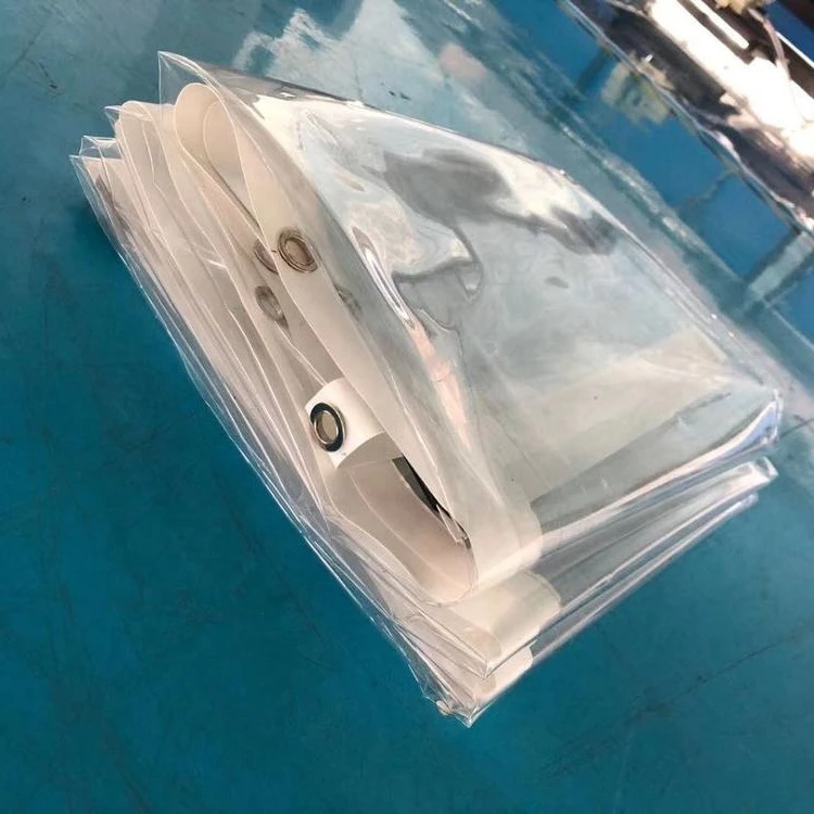 Clear Tarp Waterproof Curtain With Eyelets PVC Pergola Side Panels Balcony Transparent Plastic Curtain