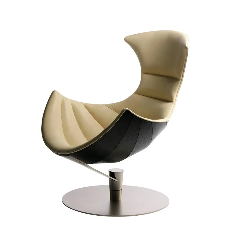new arrival luxury modern comfortable revolving black white leather living room furniture leisure lounge lobster chair