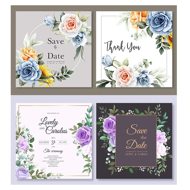 Customized Birthday Gift Cards Luxury Gold Foil Embossed Business Thank You Greeting Cards Custom Printing