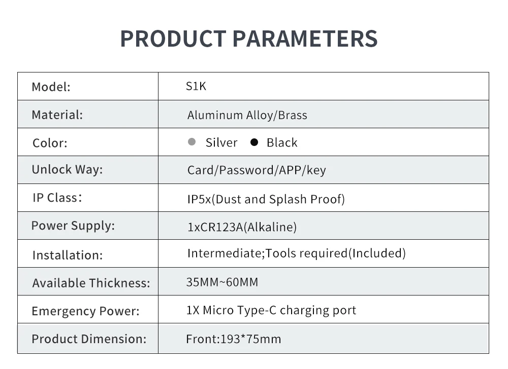New Design Euro Smart Lock Tuya APP Cylinder Door Lock Adjustable Cylinder Size for Home Smart Door Lock