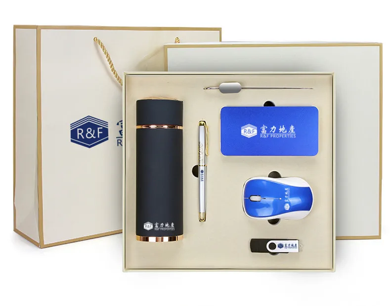 Highly cost effective Set De Regalo pen mouse bookmark flask usb power bank Corporate Gift Set Luxury Promotional for clients