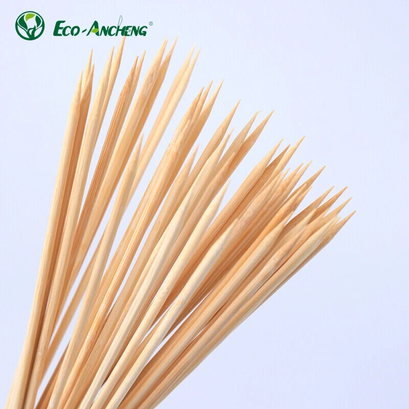 Wholesale High Quality 20 cm*5 mm Bamboo BBQ Skewers Bamboo Corn Dog Sticks for Barbecue