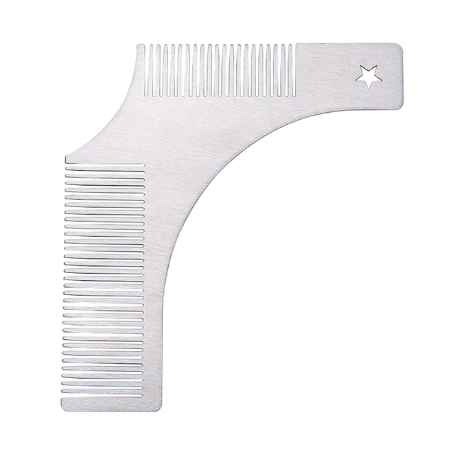 Amazon Hot Selling Professional Beard Comb stainless steel beard comb Custom Logo Cheap Price Wholesale Beard Combs