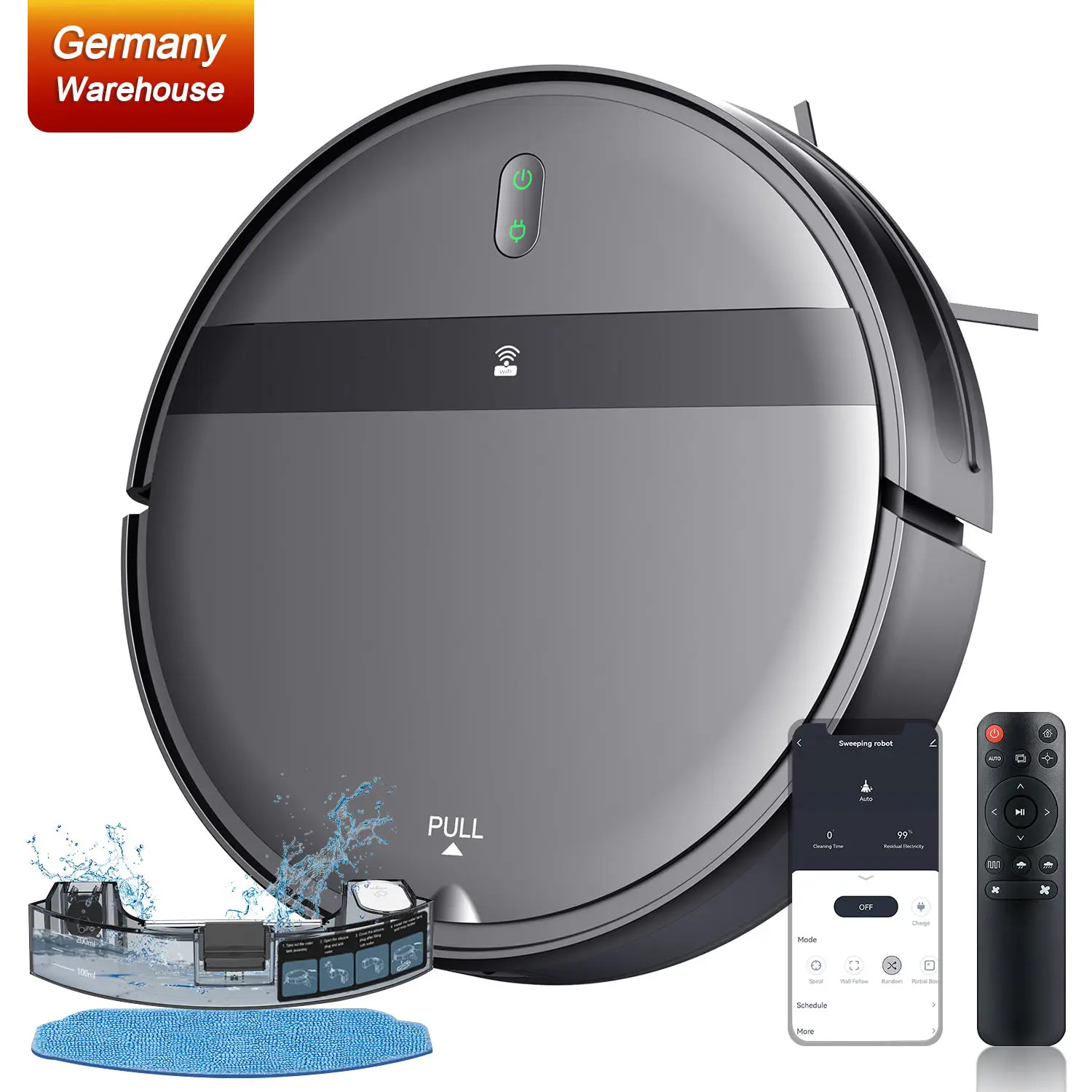 G20 Electric Robot Vacuum Cleaner Multifunctional Self-Cleaning Aspiradora Mop Smart Wet & Dry Mopping Function