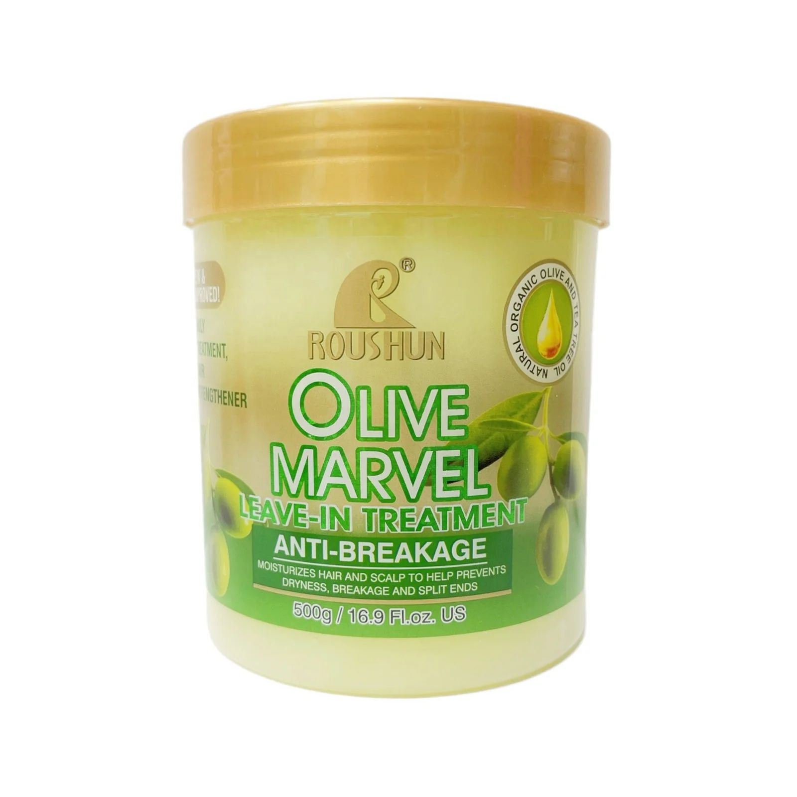 Оптовая продажа, 500 г, ROUSHUN OLIVE MARVEL, ежедневное лечение, средство от поломки, средство для укрепления волос