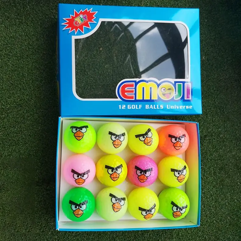 In Stock  color pattern golf balls can be played Cartoon Golf Balls