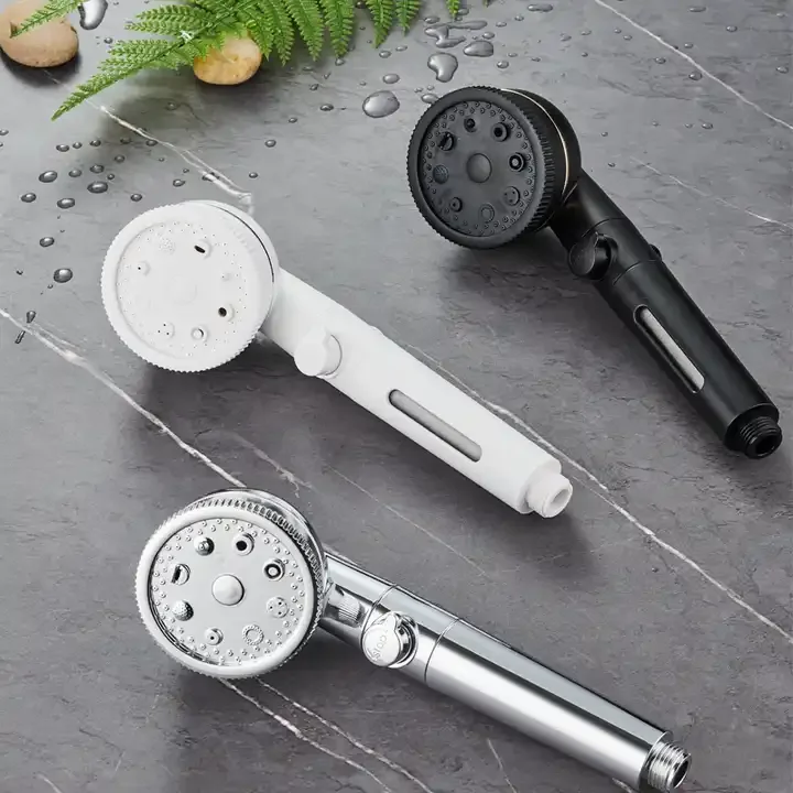 Eight Functions High Pressure and  quality adjustable  Water SPA physiotherapy mode pp cotton filter shower head