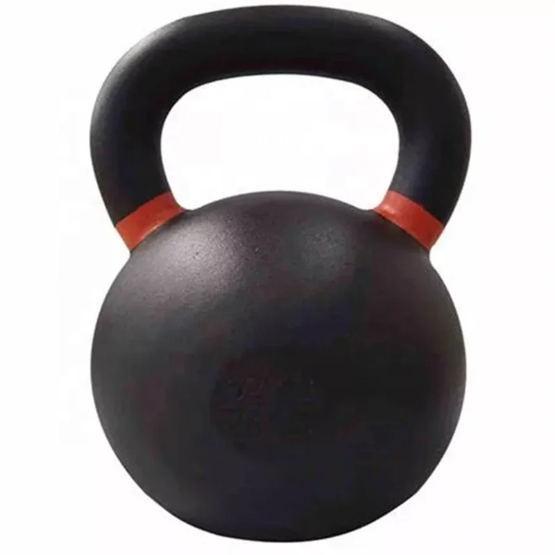 
Custom LOGO gym weight training gravity workout solid vinyl spray paint coated competition cast iron kettlebell 