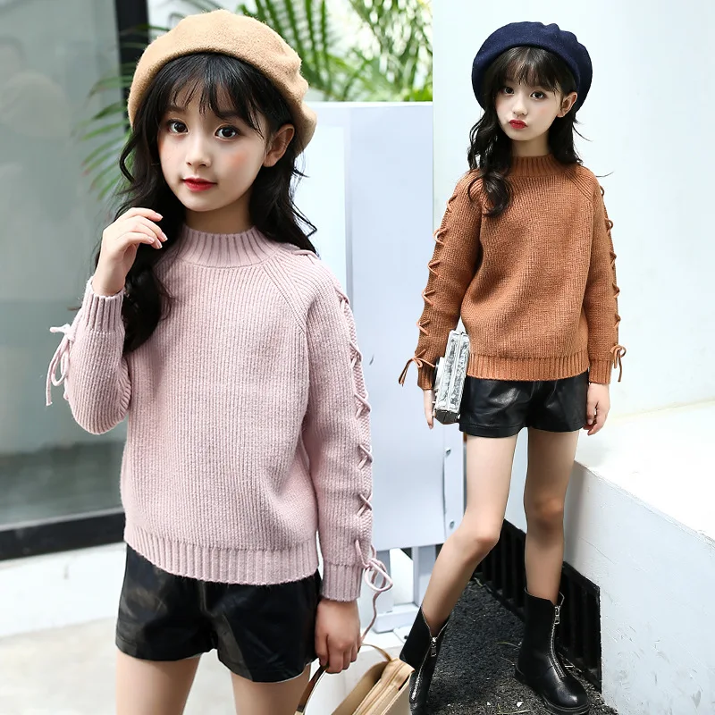 
Kids Sweaters Girl Winter Clothes Warm Thick Knitted Pullover Sweater Knit Baby Girl Clothes 10 12 Teenage Girls Clothing 