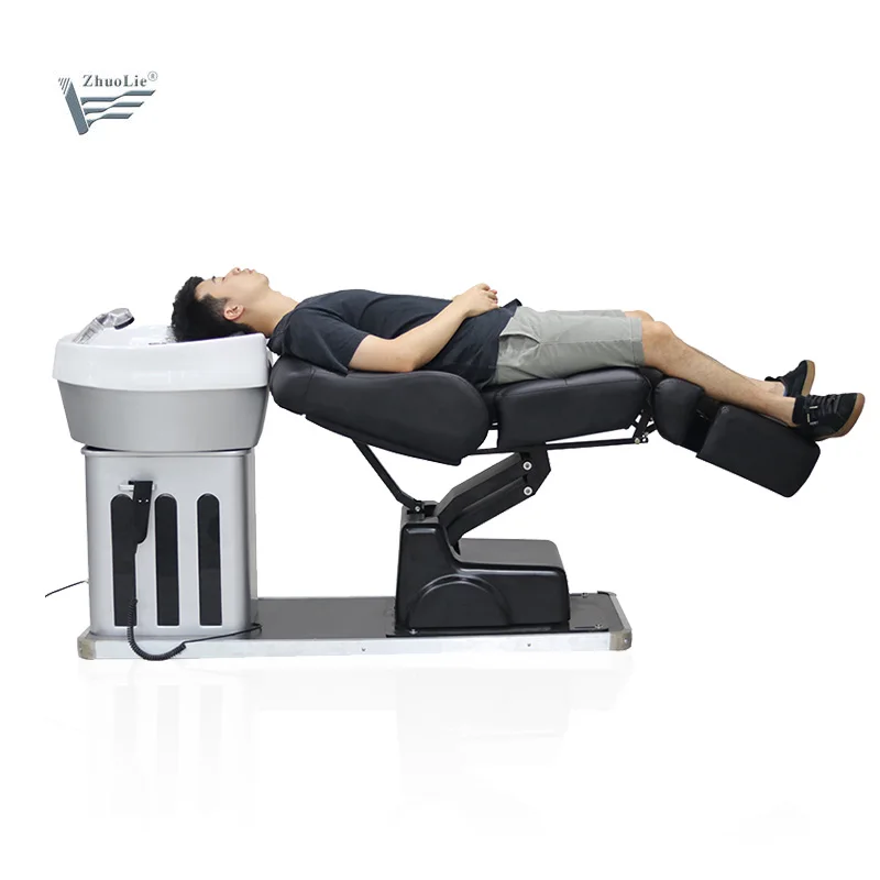 Hair Washing Equipment Electric Adjustable Lifting Shampoo Chair Rotated