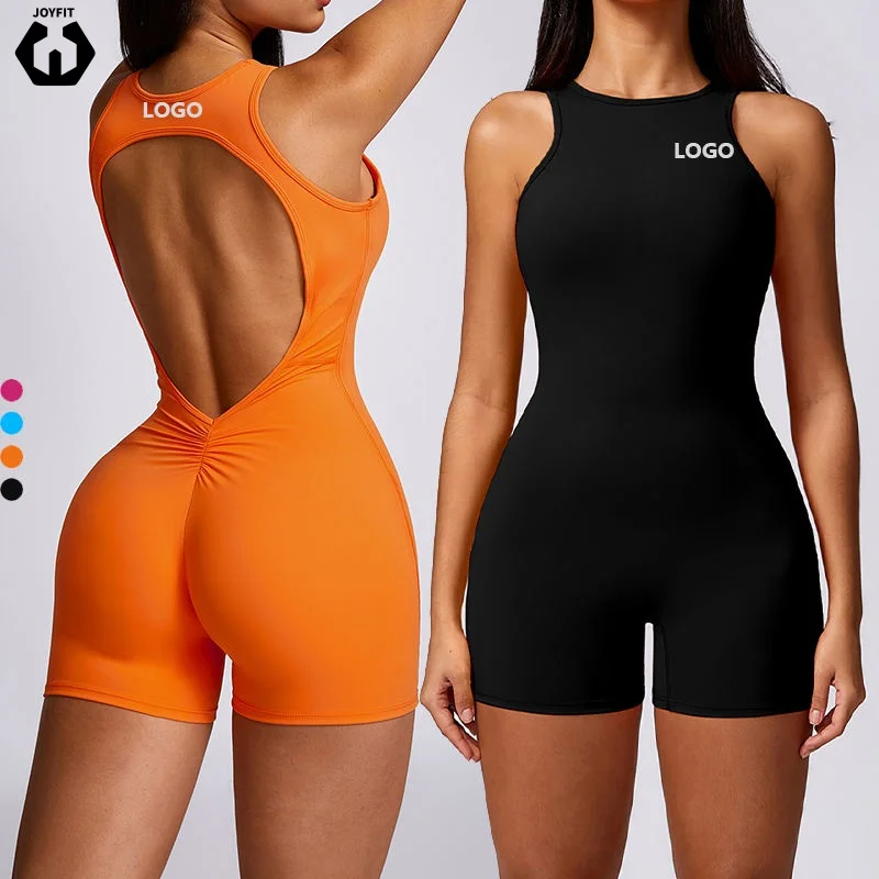 New Arrival One Piece Yoga Fitness Workout Sets Women Sportswear Backless Scrunch Butt Jumpsuit For Women No reviews yet