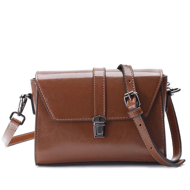 new oil wax cowhide clamshell cheap genuine leather 2021 women latest  hand bags