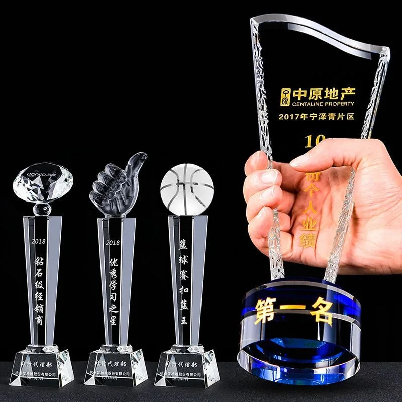 Honor Of Crystal K9 Trophy Customization Crystal Trophy Manufacturer Clear Glass Award