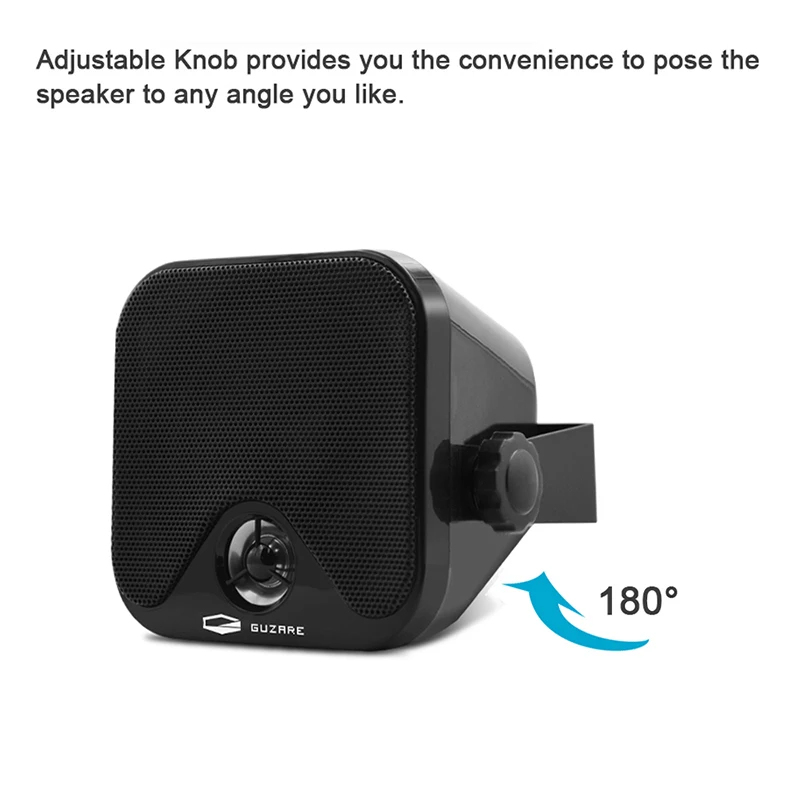 Waterproof Marine Radio Stereo  Digital Media Audio Player+ 1 pair Marine Speakers +FM AM Antenna For ATV UTV Golf Cart