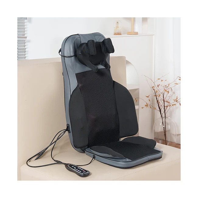 Luxury Electric Neck shoulder Shiatsu lumbar Thai open whole back buttocks Massage Kneading Seat Vibrating Massage Cushion