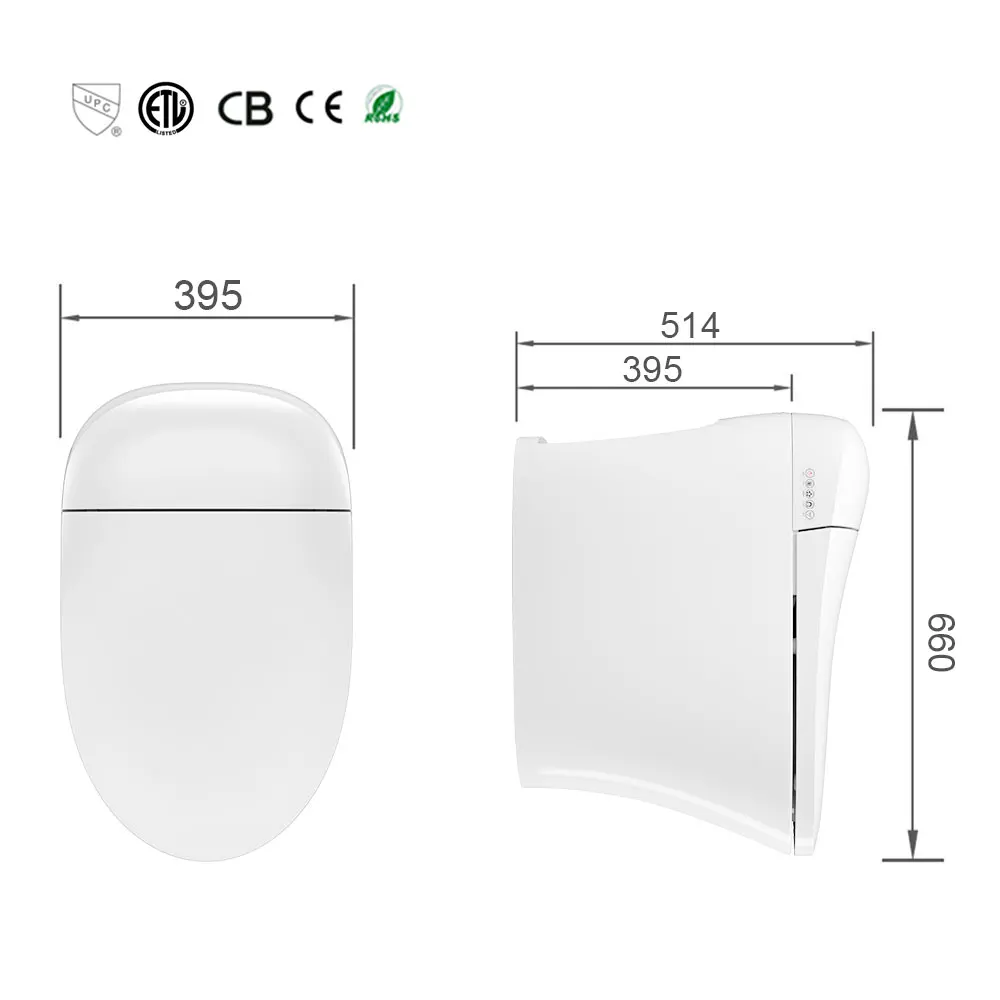 High quality automatic sensor flushing electric one piece intelligent smart toilet