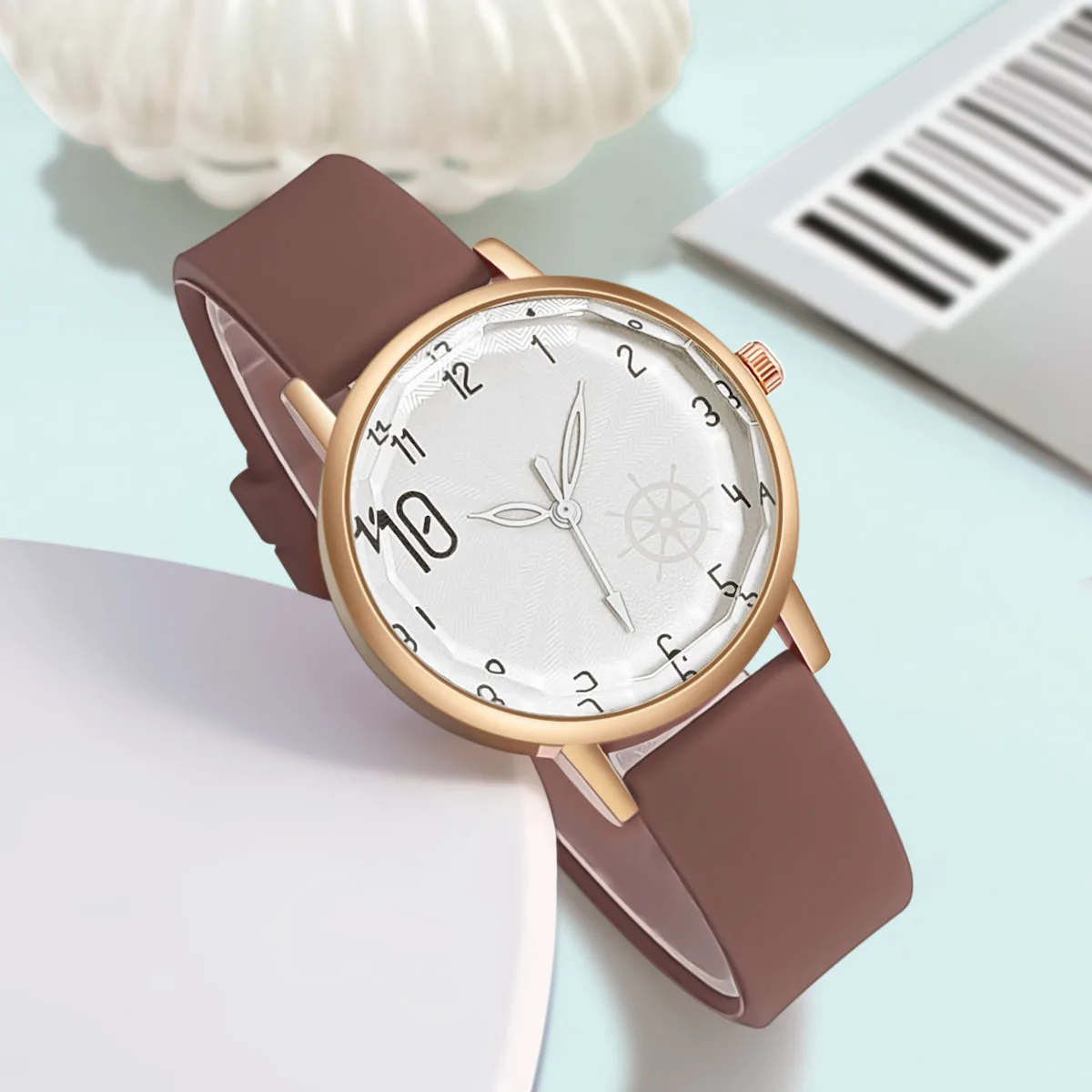 Women Students Ladies Girls Fashion Luxury Silicone Quartz Rudder Sailing Navigation Watch Girl Jelly Wrist Watch