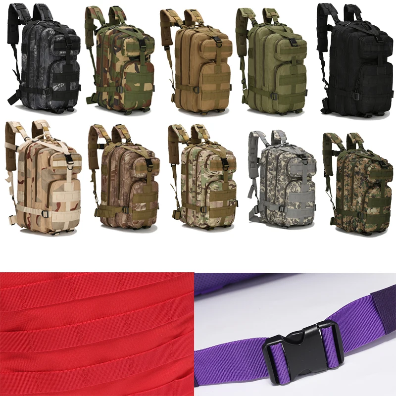 Tactical Backpack Large Green Assaulted Pack Molle Bag Backpack Waterproof 800D Oxford Camouflage Black Armygreen Green Khaki 45l