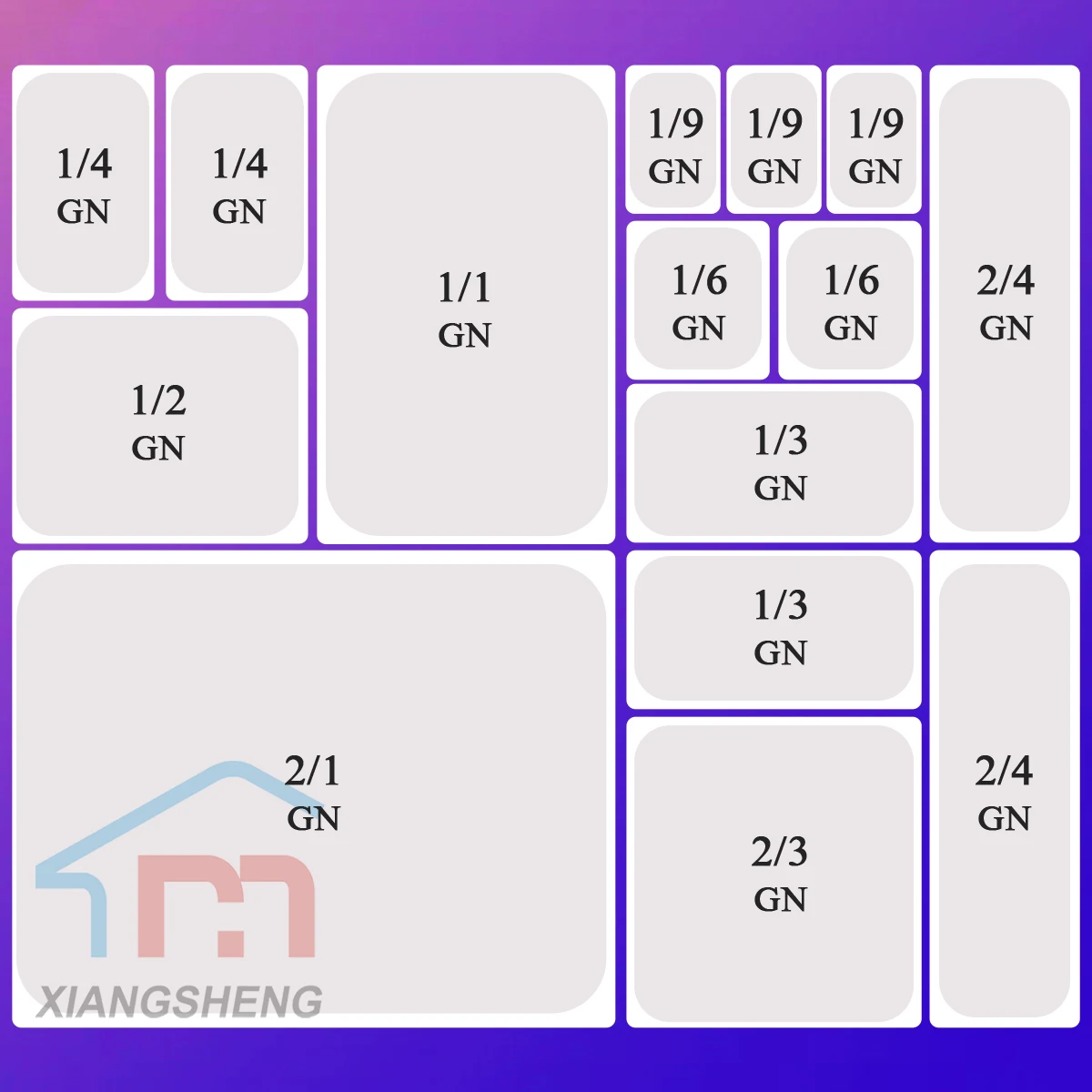 Xiangsheng американский стиль из нержавеющей стали GN кастрюля для еды с крышкой