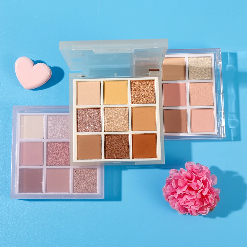 2022 New Style Cosmetics 9 Colors Pigmented Eye Shadow Professional Makeup Color Shimmer Matte Palette Eyeshadow