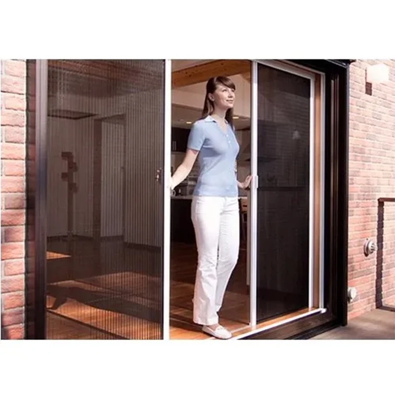 Factory price protection insect fiberglass door two way  pleated mosquito screen