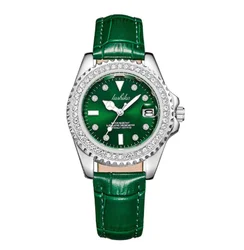 Top Brand Luxury Women Watch Green girl Watches chrontella Japan Movement Classic ladies Diamond Quartz Watch Reloj de hombre