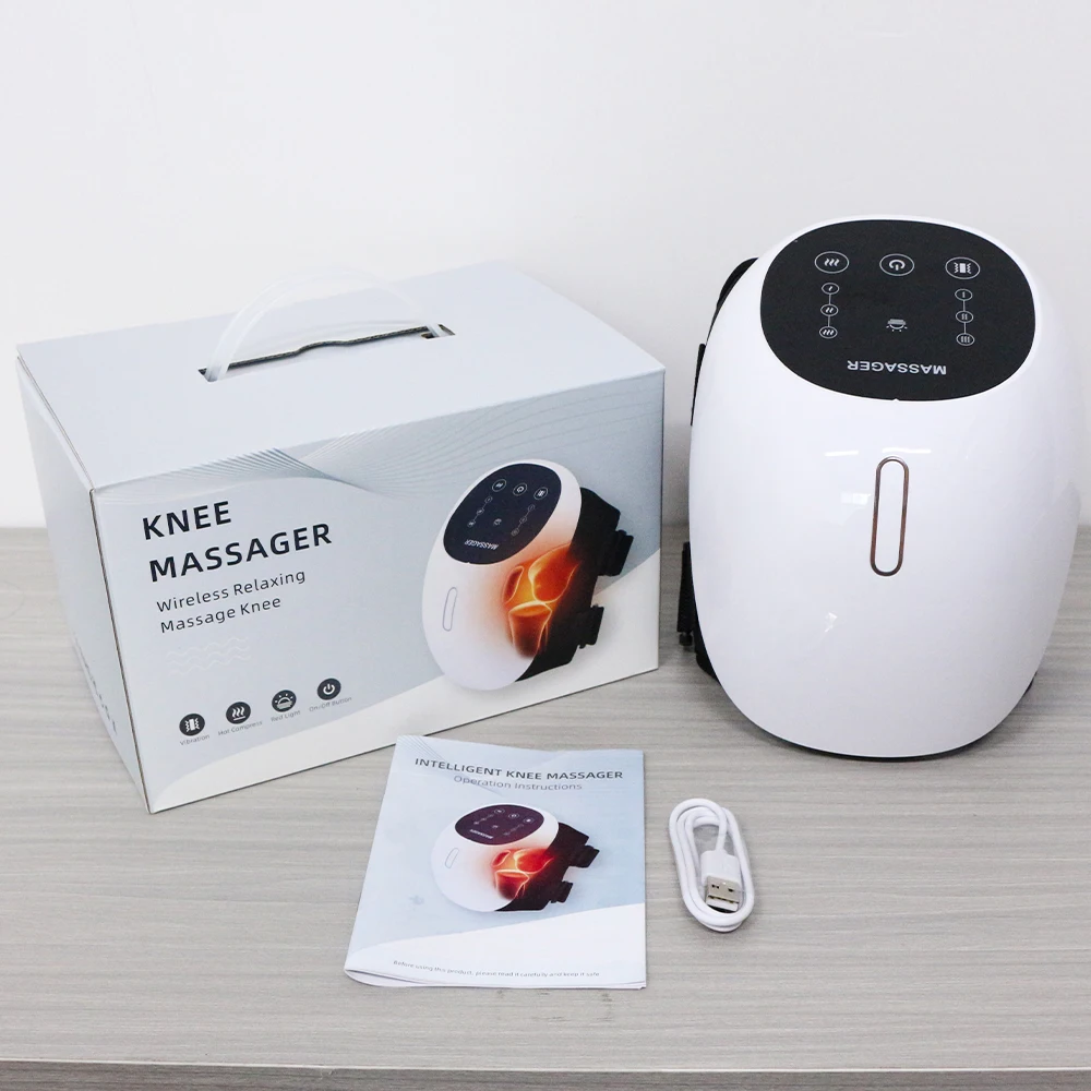 Infrared Red Light Therapy Heating Vibration Knee Massage Machine Joint Pain Relief Air Bag Hot Compression Knee Massager