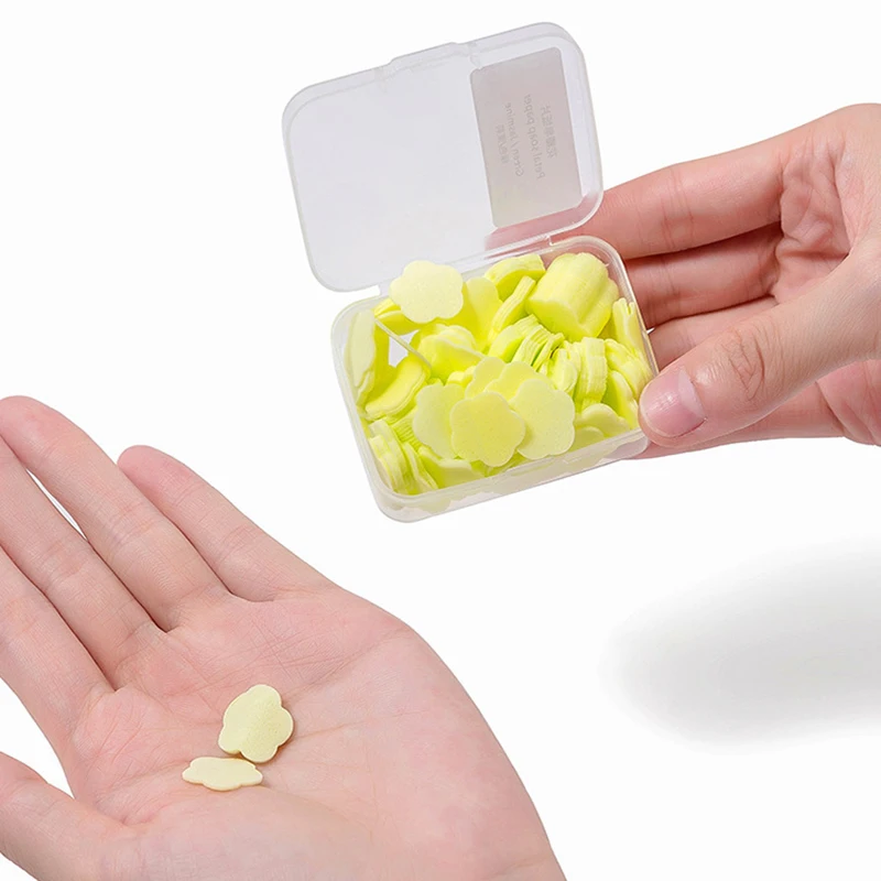 New Mini Disposable Hand Washing Soap Paper Travel Soap Sheet Paper Laundry Soap Sheet