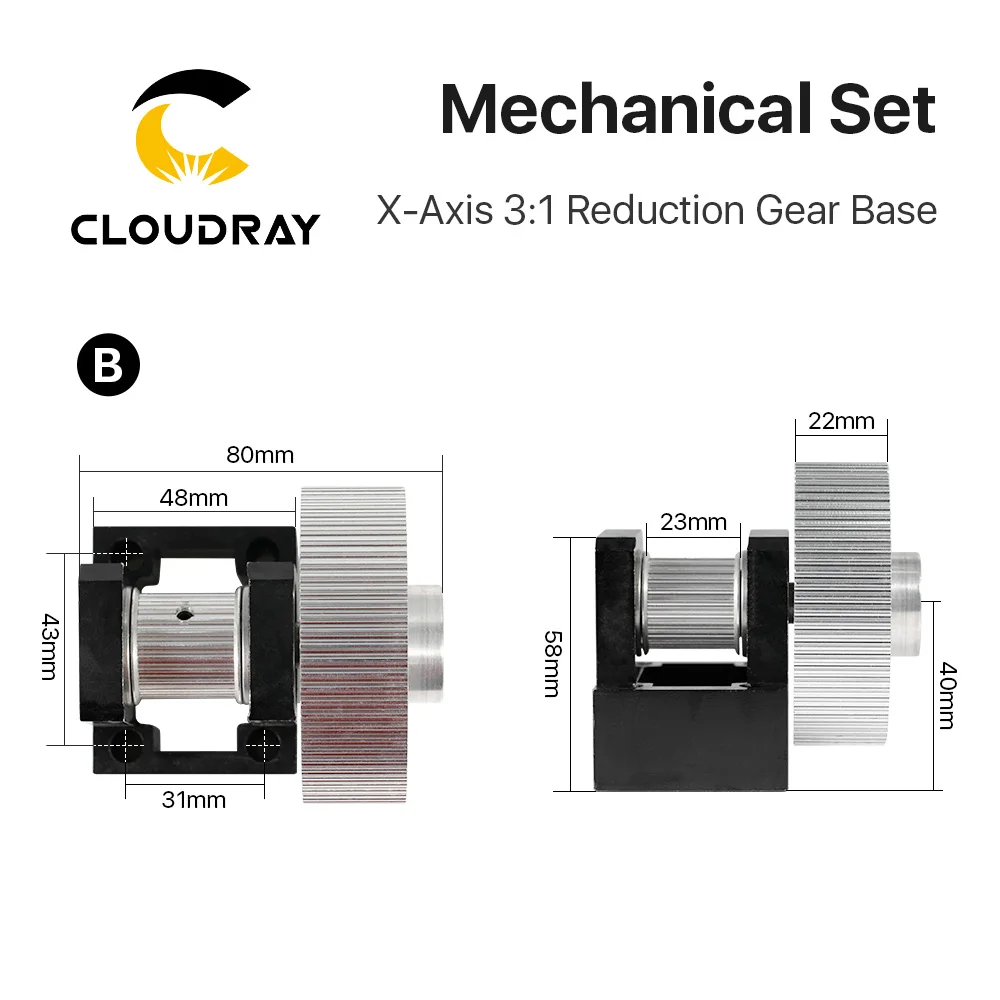  Запчасти для лазерной машины Cloudray 3:1 Редукторная