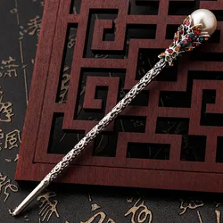 Beautiful Retro Vintage Diamond Rhinestone Pearl Metal Hair Stick Hairpin Accessories Chignon Bun Holder Pin Hair Chopsticks