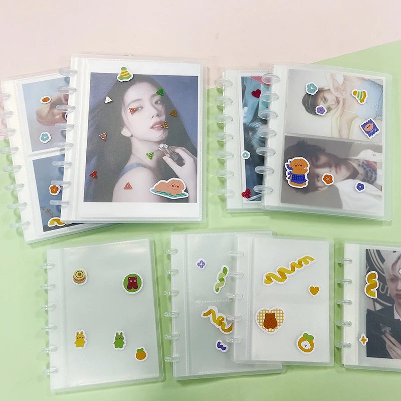 Customized Frosted Clear 5/7 inch Disc Bound Sticker Storage Album for collecting sticker