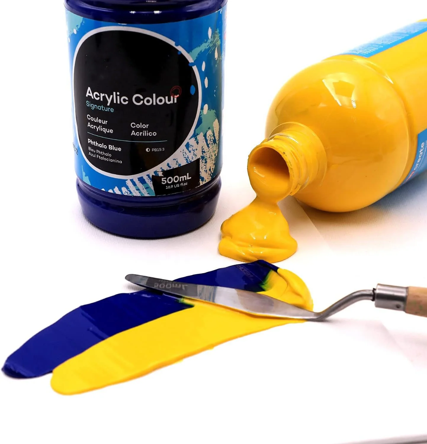 12 colors acrylic paints 500 ml (16.9oz) acrylic paints kit for canvas paints acrylic