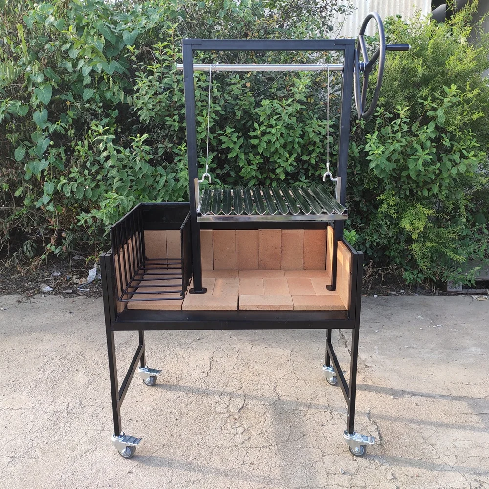 Argentine Masonry Grill Kits with Rear Brasero Counter Drop In Santa Maria BBQ grill