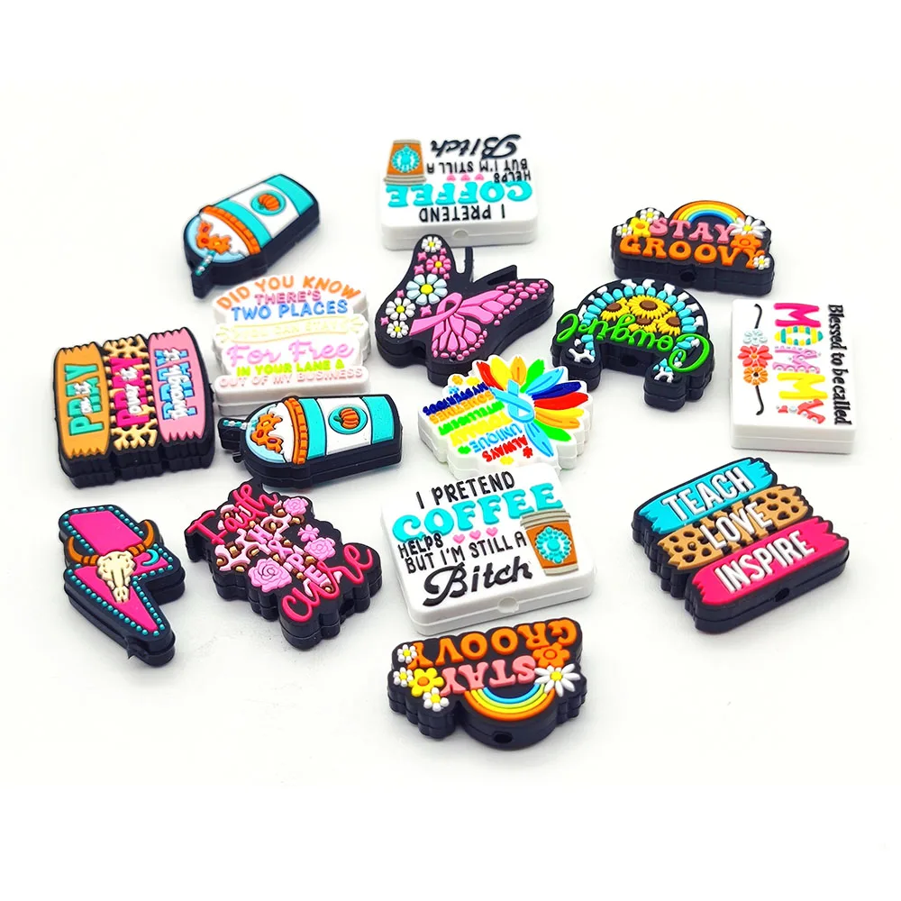 Hot Selling Silicone Focal Beads Beaded Pen Focals Halloween Skull Focal Beads Silicone Bulk For Pen Making Diy Jewelry