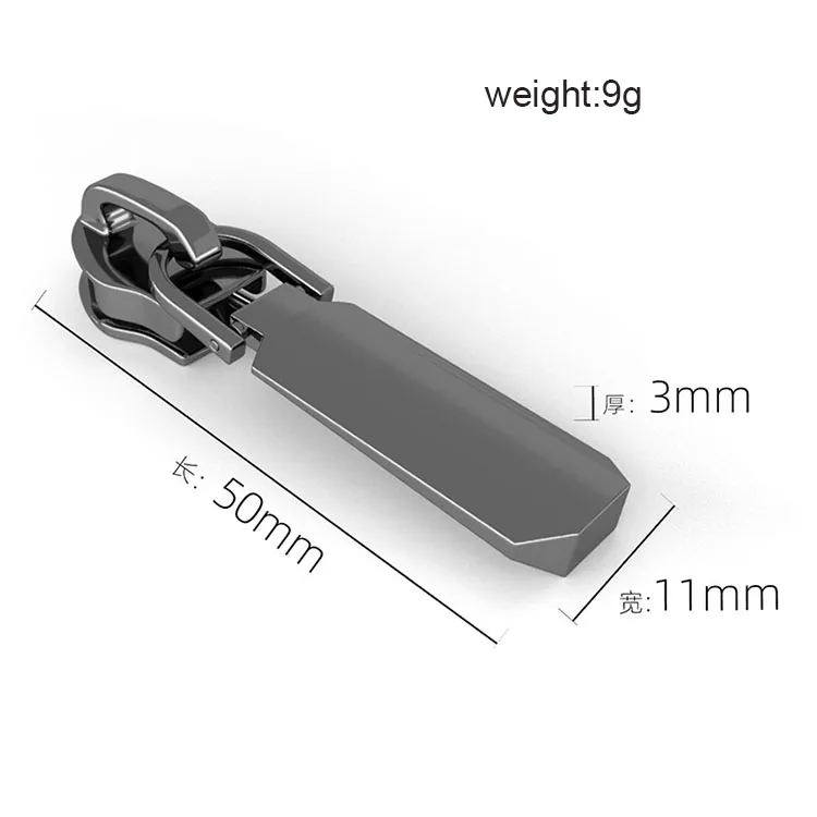 high quality metal waterproof rainbow zipper #5 slider custom logo puller nylon zipper pulls for bag slider