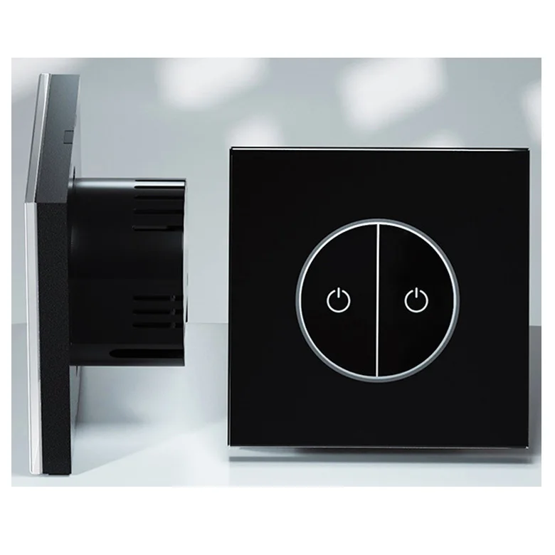 EU/UK Standard tempered Glass Panel 1/2/3 Gang Wall Light Alexa Remote Control Tuya Smart wifi Touch Switch