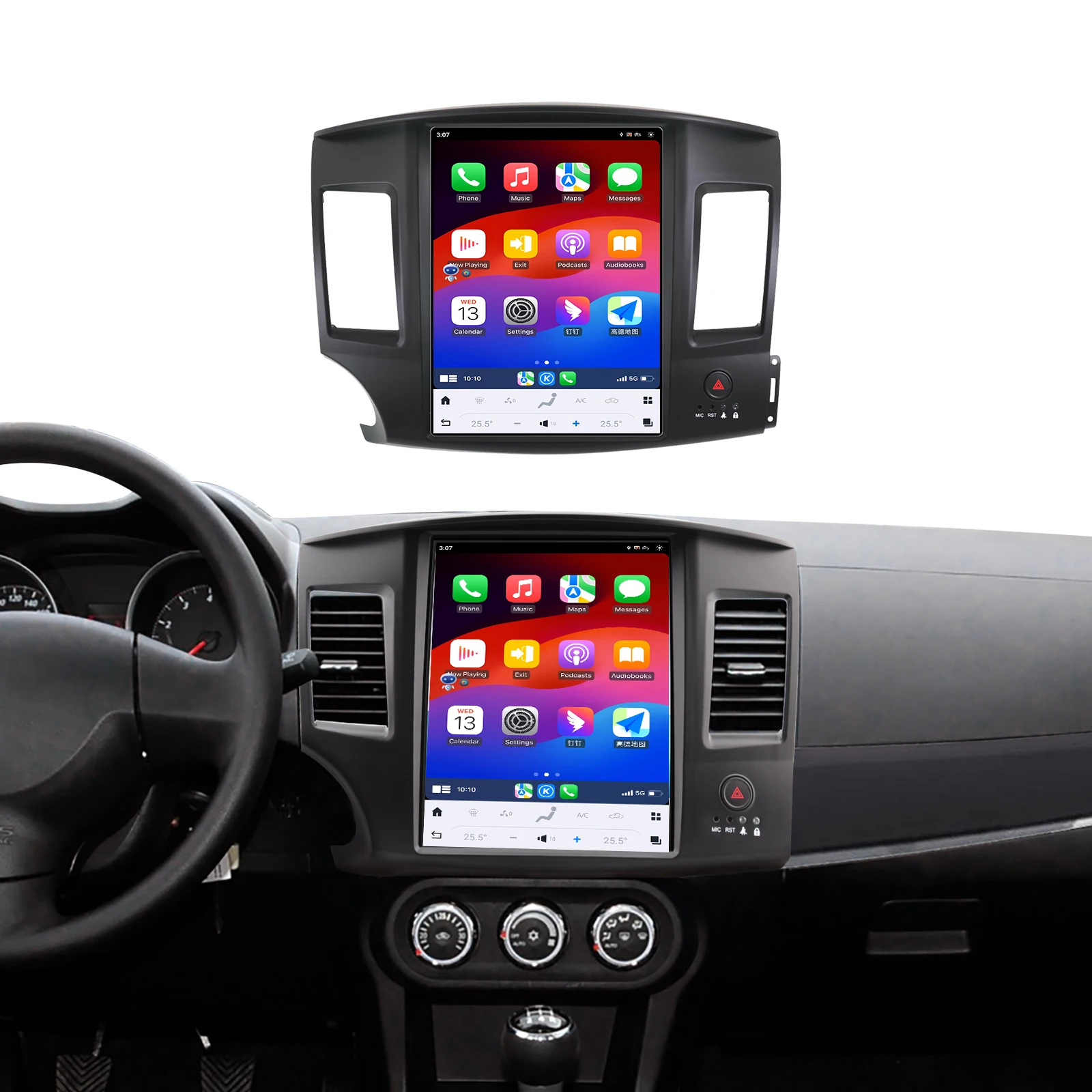 ZWNAV 12.1 Inch Carplay For Mitsubishi Lancer 2010-2015 Car GPS Navigation Multimedia Video Player Touch Screen Car Stereo