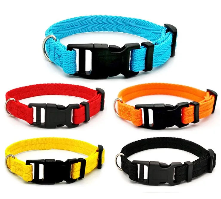 Comfortable Breathable Polyester Nylon Cat Collars Pet Dog Collar