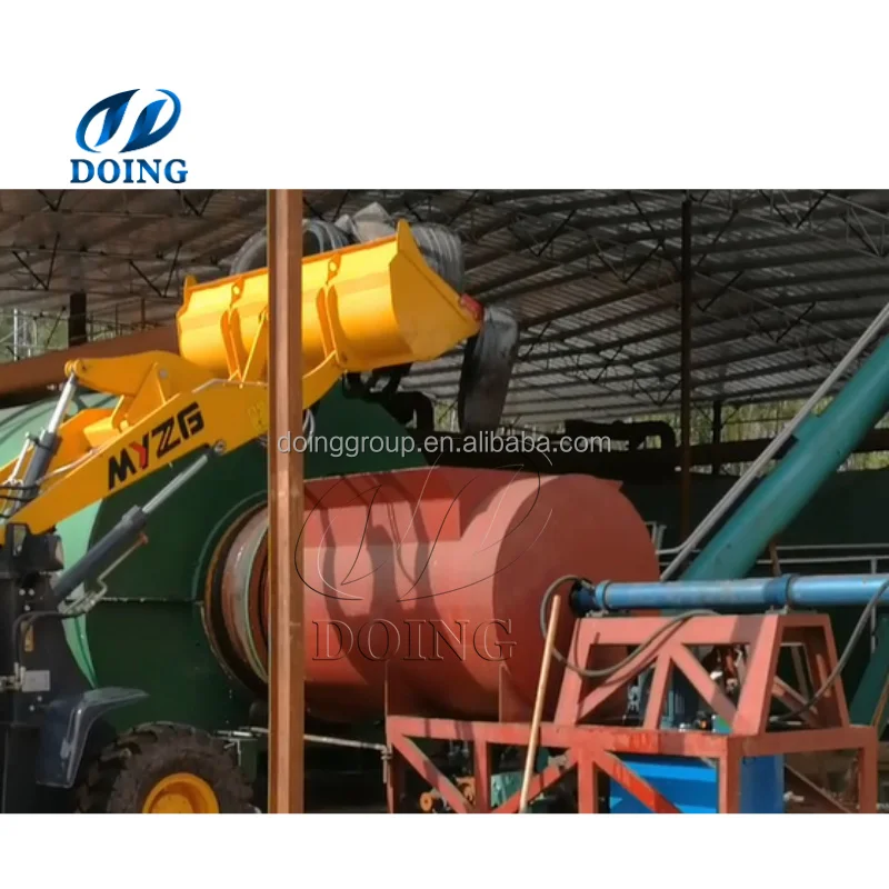 1-50TPD Tire To Fuel Oil Recycling Pyrolysis Plant Pyrolysis Tyre Oil and Carbon Black Machine